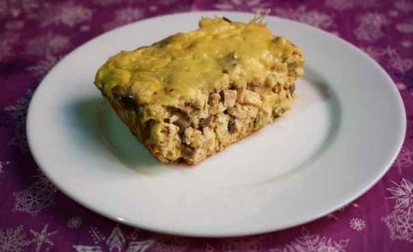 Запеканка из курицы и грибов