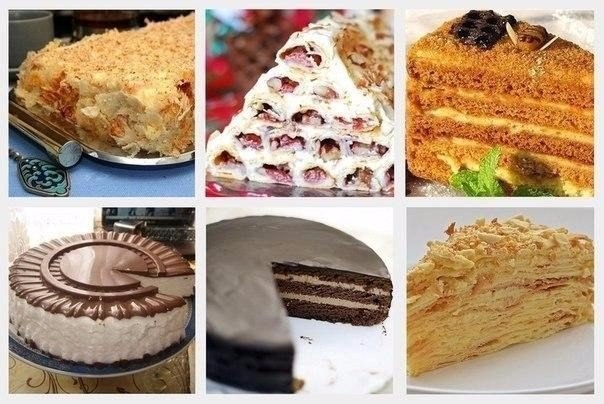 ТОП-6 РЕЦЕПТОВ САМЫХ ПОПУЛЯРНЫХ ТОРТОВ