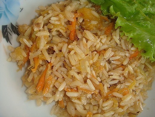 Плов с тыквой и морковью Плов с тыквой и морковью
