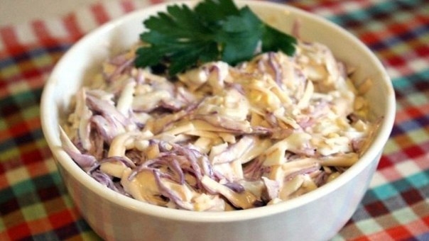 САЛАТ ИЗ КРАСНОКОЧАННОЙ КАПУСТЫ. САЛАТ ИЗ КРАСНОКОЧАННОЙ КАПУСТЫ.
