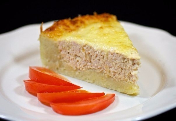 Картофельная запеканка с фаршем из индейки