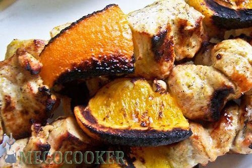 Шашлыки с апельсинами на мангале Шашлыки с апельсинами на мангале