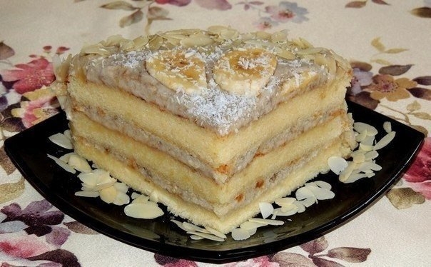 БАНАНОВЫЙ ТОРТИК С САМЫМ ВКУСНЫМ КРЕМОМ БАНАНОВЫЙ ТОРТИК С САМЫМ ВКУСНЫМ КРЕМОМ