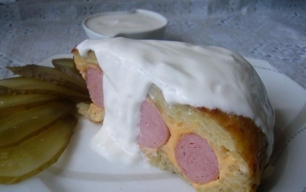 КАРТОФЕЛЬНАЯ ЗАПЕКАНКА С СОСИСКАМИ! КАРТОФЕЛЬНАЯ ЗАПЕКАНКА С СОСИСКАМИ!