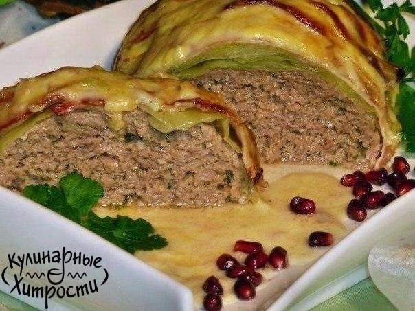 МЯСНОЙ РУЛЕТ "ГОЛУБЕЦ" С СОУСОМ МЯСНОЙ РУЛЕТ "ГОЛУБЕЦ" С СОУСОМ