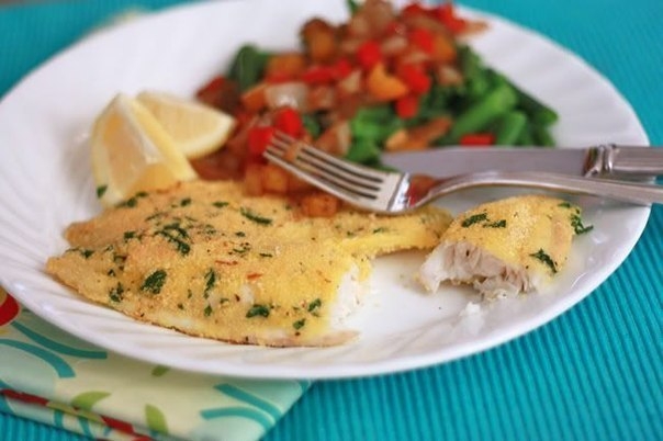 Тилапия в кукурузной панировке Тилапия в кукурузной панировке