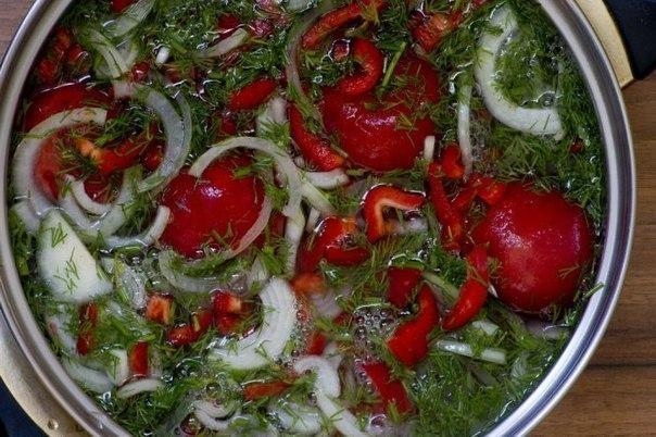 Рецепт: Помидоры закусочные. Рецепт: Помидоры закусочные.