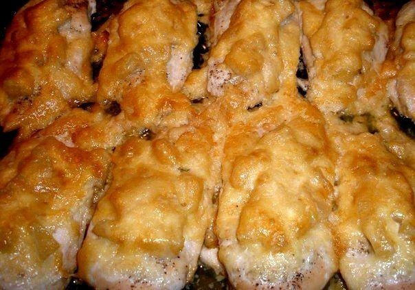 Рецепт: Куриные грудки с ананасом Рецепт: Куриные грудки с ананасом