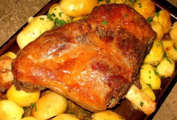 Рецепт: Запеченная баранина. Рецепт: Запеченная баранина.