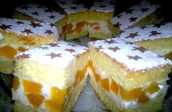 Рецепт: Торт с нежнейшим творожным кремом. Вместо ананасов использовала консервированные персики. Рецепт: Торт с нежнейшим творожным кремом. Вместо ананасов использовала консервированные персики.