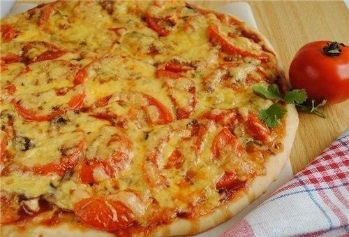 Рецепт: Пицца с курицей и грибами Рецепт: Пицца с курицей и грибами