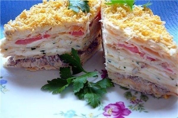 Рецепт: Закуска Наполеон