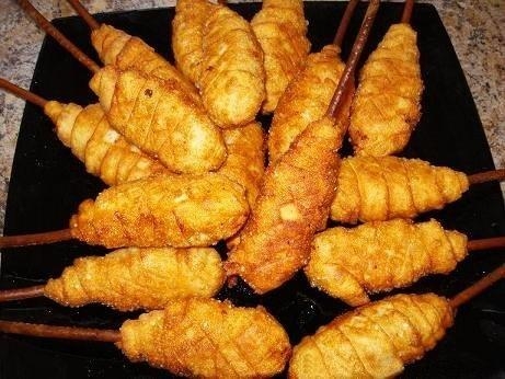Рецепт: Горячая закуска «Ложные куриные ножки» Рецепт: Горячая закуска «Ложные куриные ножки»