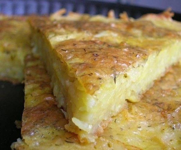Рецепт: Запеканка из тертого картофеля с сыром и чесноком Рецепт: Запеканка из тертого картофеля с сыром и чесноком