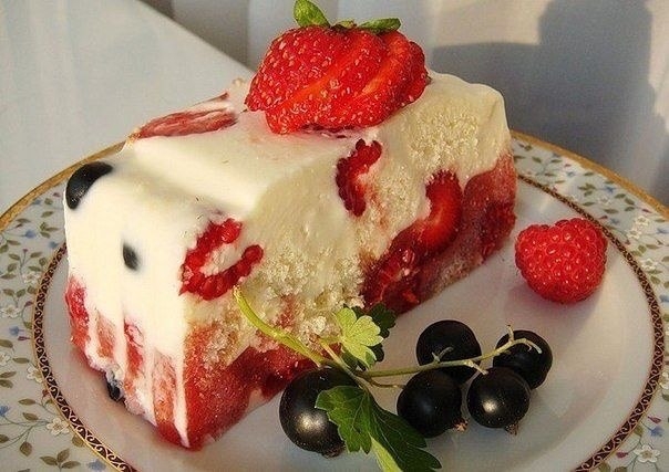 Рецепт: Летний низкокалорийный тортик Рецепт: Летний низкокалорийный тортик