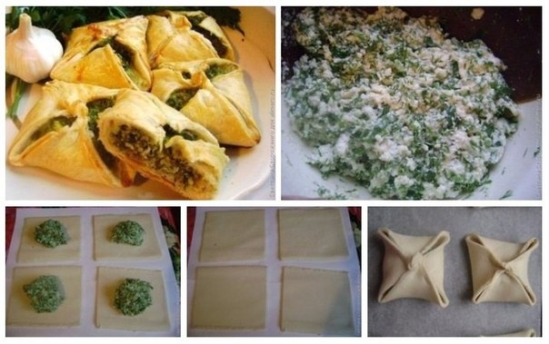 Рецепт: Самса с начинкой из брынзы и шпината Рецепт: Самса с начинкой из брынзы и шпината
