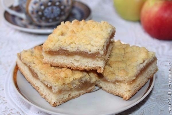 Немецкий вкусный пирог с яблоками «Кухен» Немецкий вкусный пирог с яблоками «Кухен»
