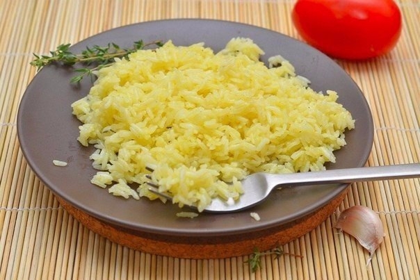 Рецепт: Ароматный рис с шафраном