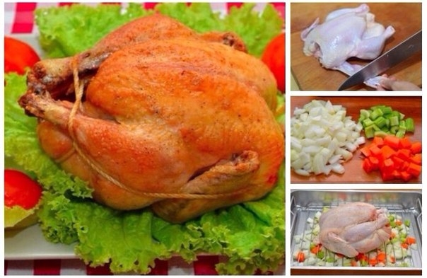 Рецепт: Курица, запеченная в духовке Рецепт: Курица, запеченная в духовке