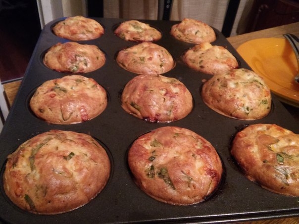 Куриные мафины с сыром Куриные мафины с сыром