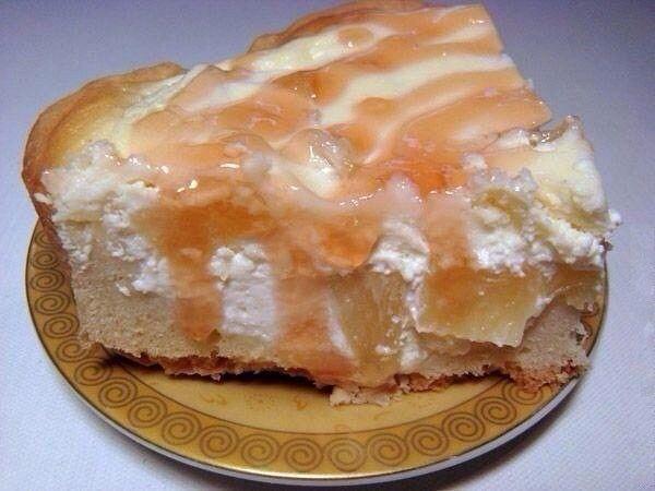 Рецепт: Творожный пирог с ананасами