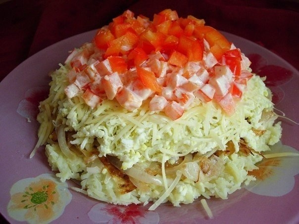 Рецепт: Простой и вкусный салат.