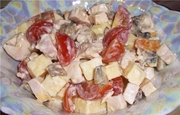 Рецепт: Салат с копченной курочкой "Аппетит" Рецепт: Салат с копченной курочкой "Аппетит"