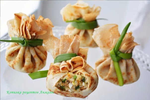 Очень вкусные фаршированные блинчики Очень вкусные фаршированные блинчики