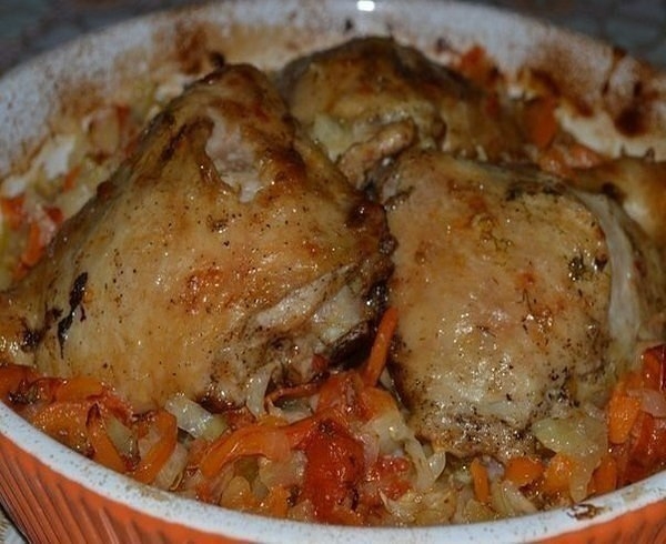 ·˙·&bull;●✿ღஐღ Курочка на овощах ღஐღ✿●&bull;·˙·