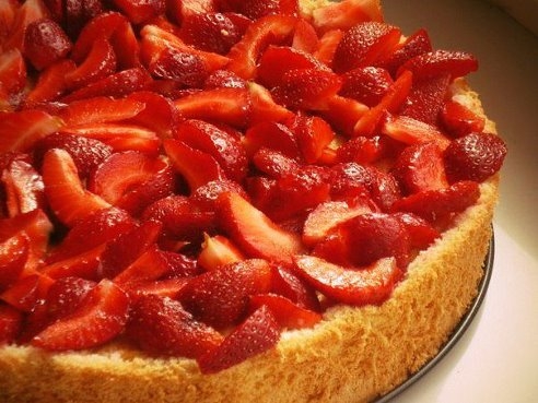 Вкуснейший творожный пирог с клубникой Вкуснейший творожный пирог с клубникой