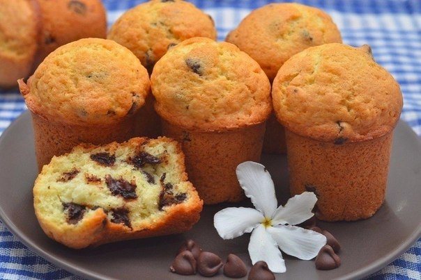 Маффины с шоколадными каплями Маффины с шоколадными каплями