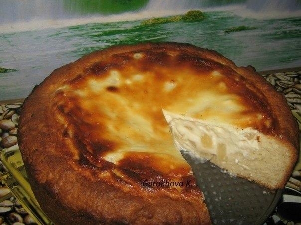 Пирог с творожной начинкой и ананасами Пирог с творожной начинкой и ананасами