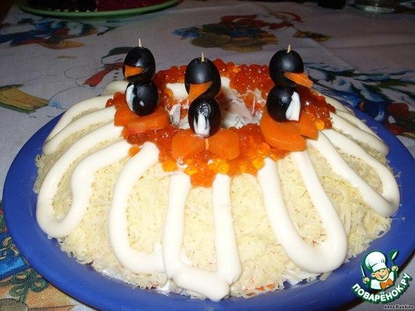 Салат с кальмаром Морская пена Салат с кальмаром Морская пена