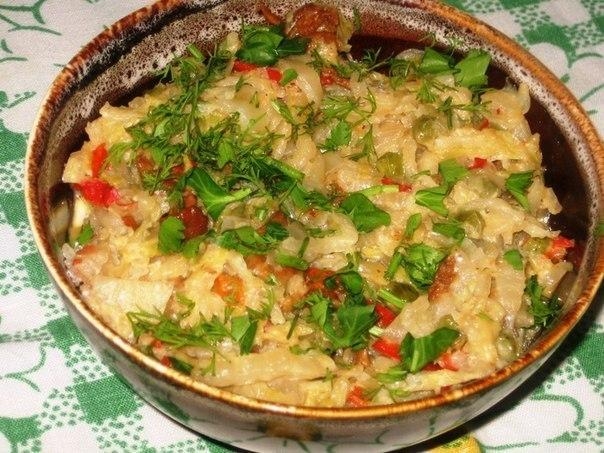 Овощное рагу из пекинской капусты