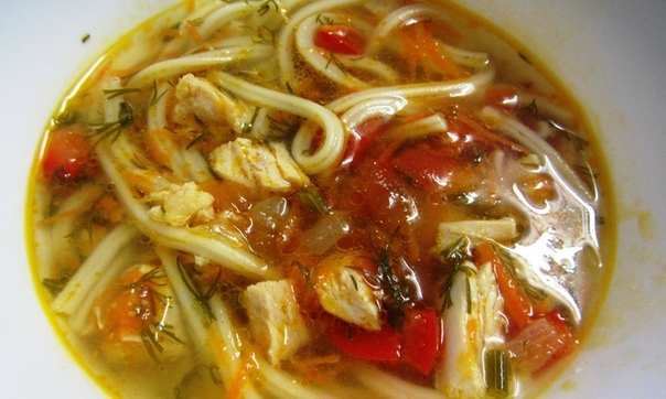 Нежный итальянский суп с курицей Нежный итальянский суп с курицей