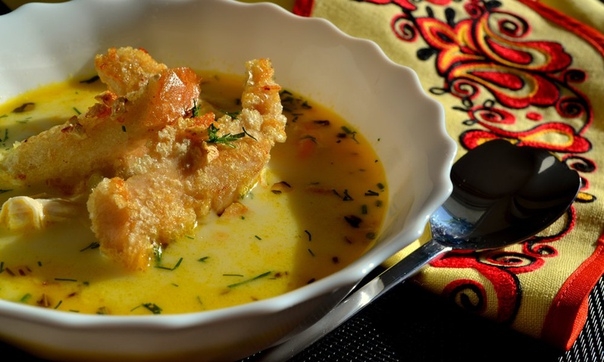 Сырный суп по-французски с курицей Сырный суп по-французски с курицей