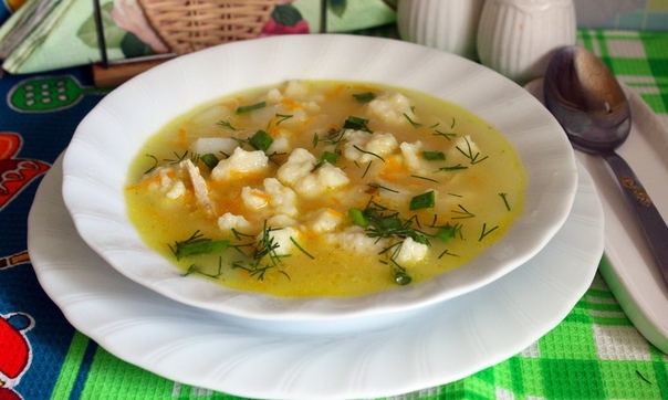 Капустный суп с галушками Капустный суп с галушками