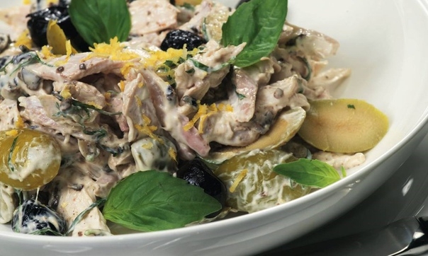 Холодная курица с оливками и лимоном Холодная курица с оливками и лимоном
