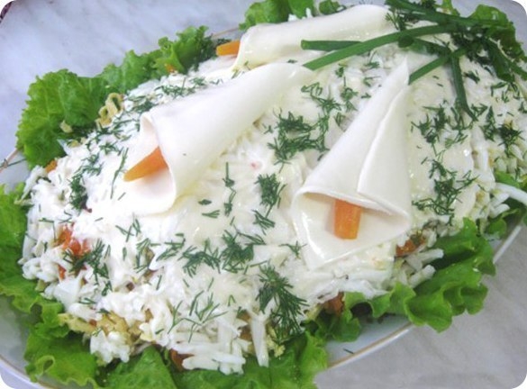 Салат на любой вкус "Каллы" Салат на любой вкус "Каллы"
