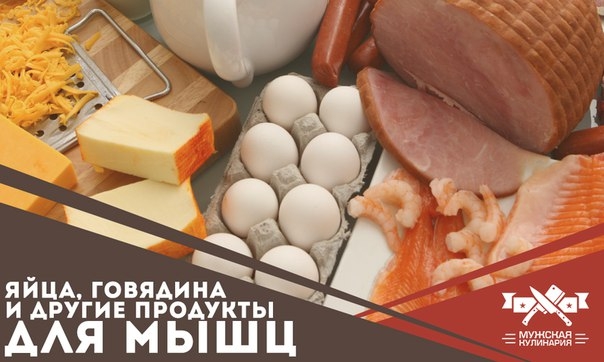 Яйца, говядина и другие продукты для мышц Яйца, говядина и другие продукты для мышц