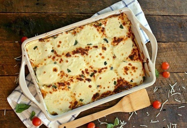 Сливочная лазанья - капрезе с курицей Сливочная лазанья - капрезе с курицей