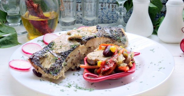Камбала с овощами Камбала с овощами