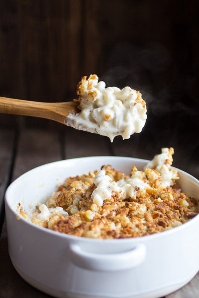 Макароны с сыром и сухариками Макароны с сыром и сухариками