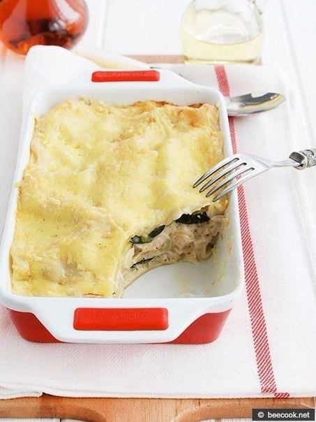 Лазанья с курицей и цуккини