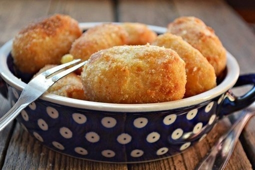 Картофельные крокеты с грибами