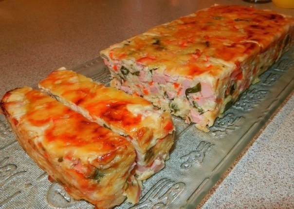 Ветчинно-кабачковый кекс.