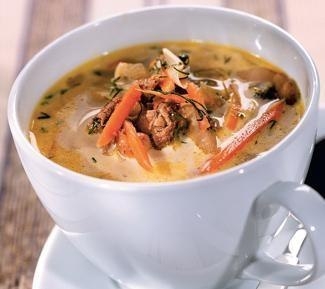 Сырный суп с шампиньонами.