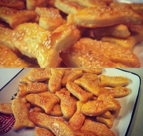 Печенье с плавлеными сырками.