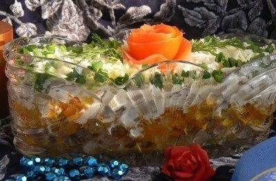 Салат «Сельдь по-деревенски» Салат «Сельдь по-деревенски»