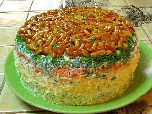 Салат Грибная поляна с опятами